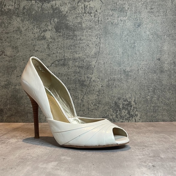 ALDO Peep Toe Folded Leather Pump - Picture 1 of 11